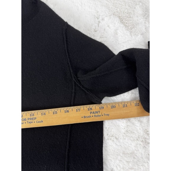 J. Jill Sweater Italian Yarn Wool Cashmere Turtleneck Tunic Black Size Large - Picture 9 of 14